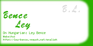 bence ley business card